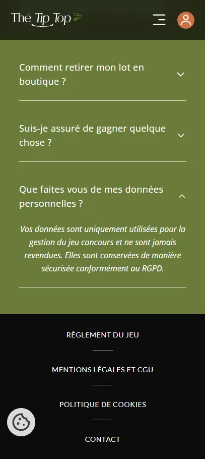 Footer mobile