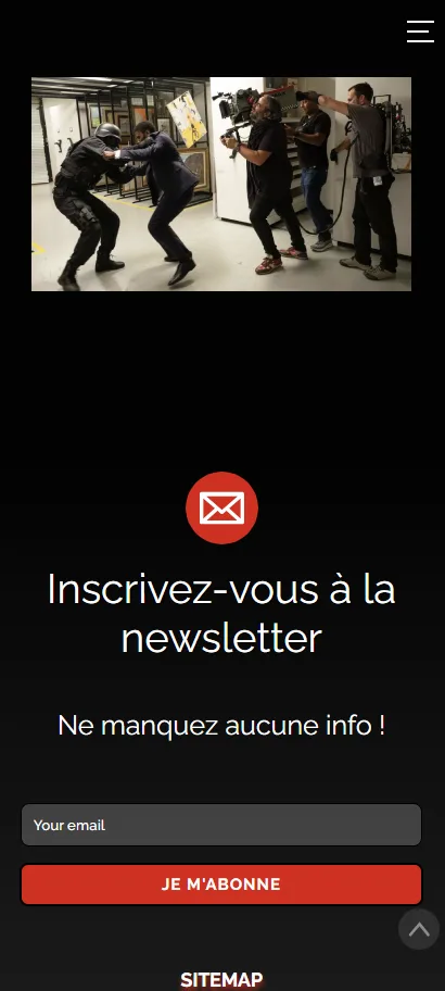 Capture d'écran - Footer section mobile