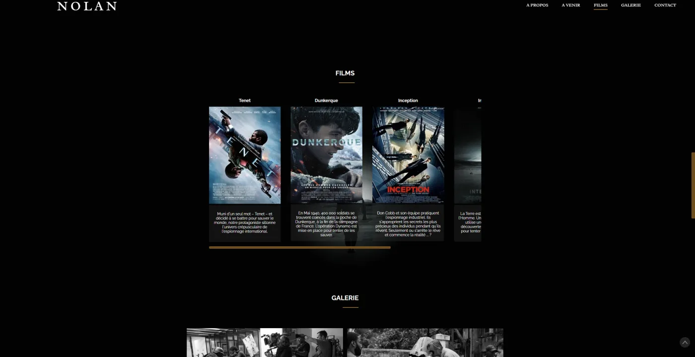 Capture d'écran - Galerie de films
